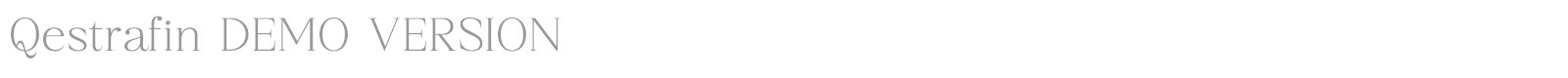 Qestrafin font preview